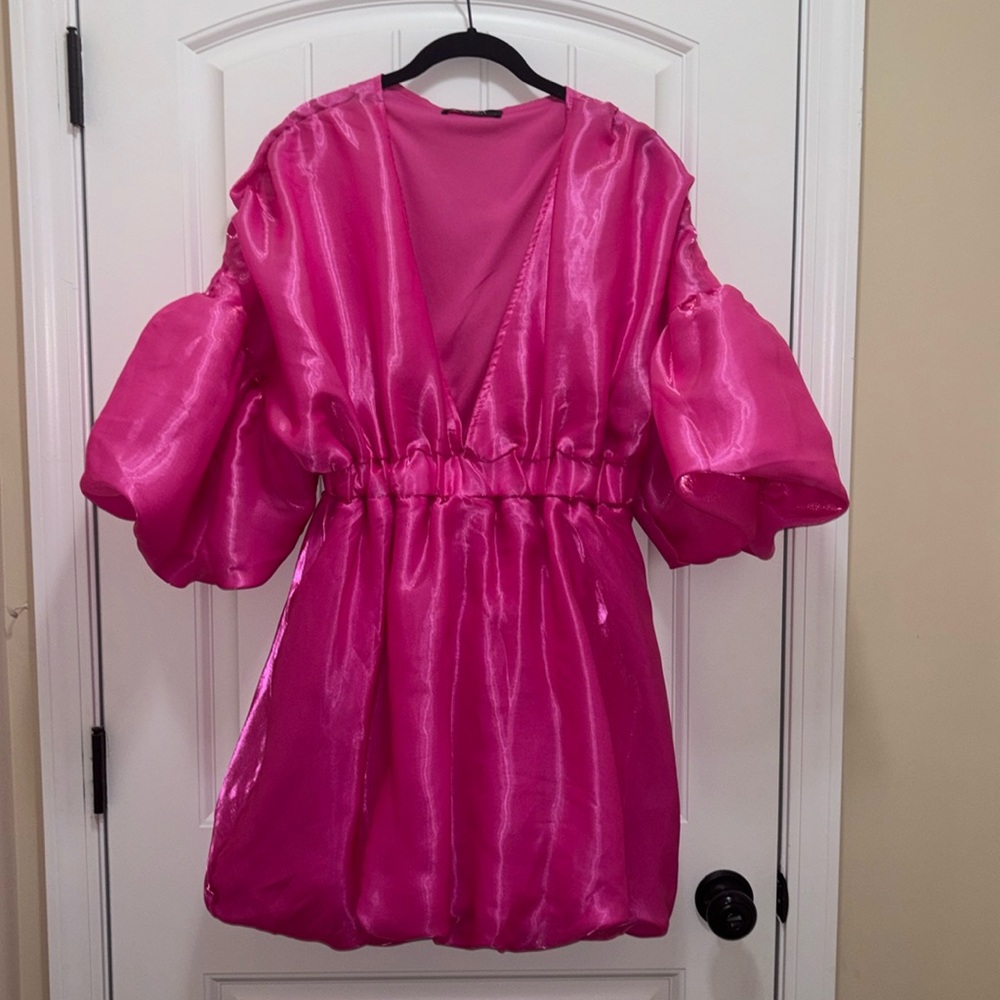 Pink Balloon Mini Dress